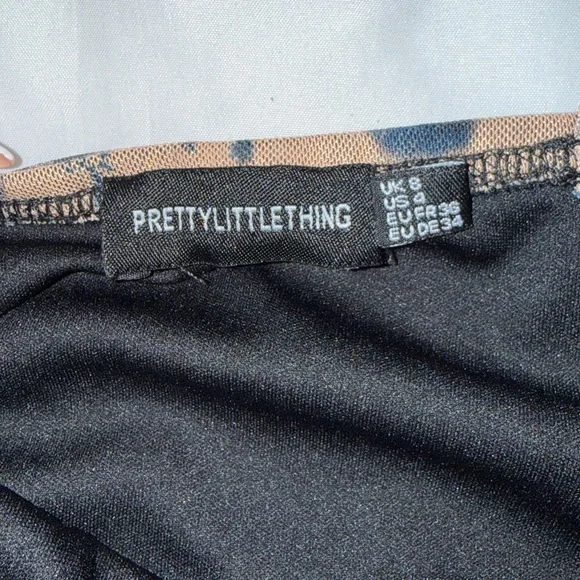 PrettyLittleThing Multi-Color Ruched Mini Dress - Picture 3 of 4